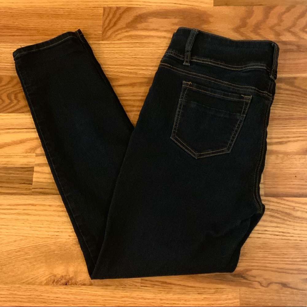 Madewell Womens Rail Straight Low Rise Dark Wash